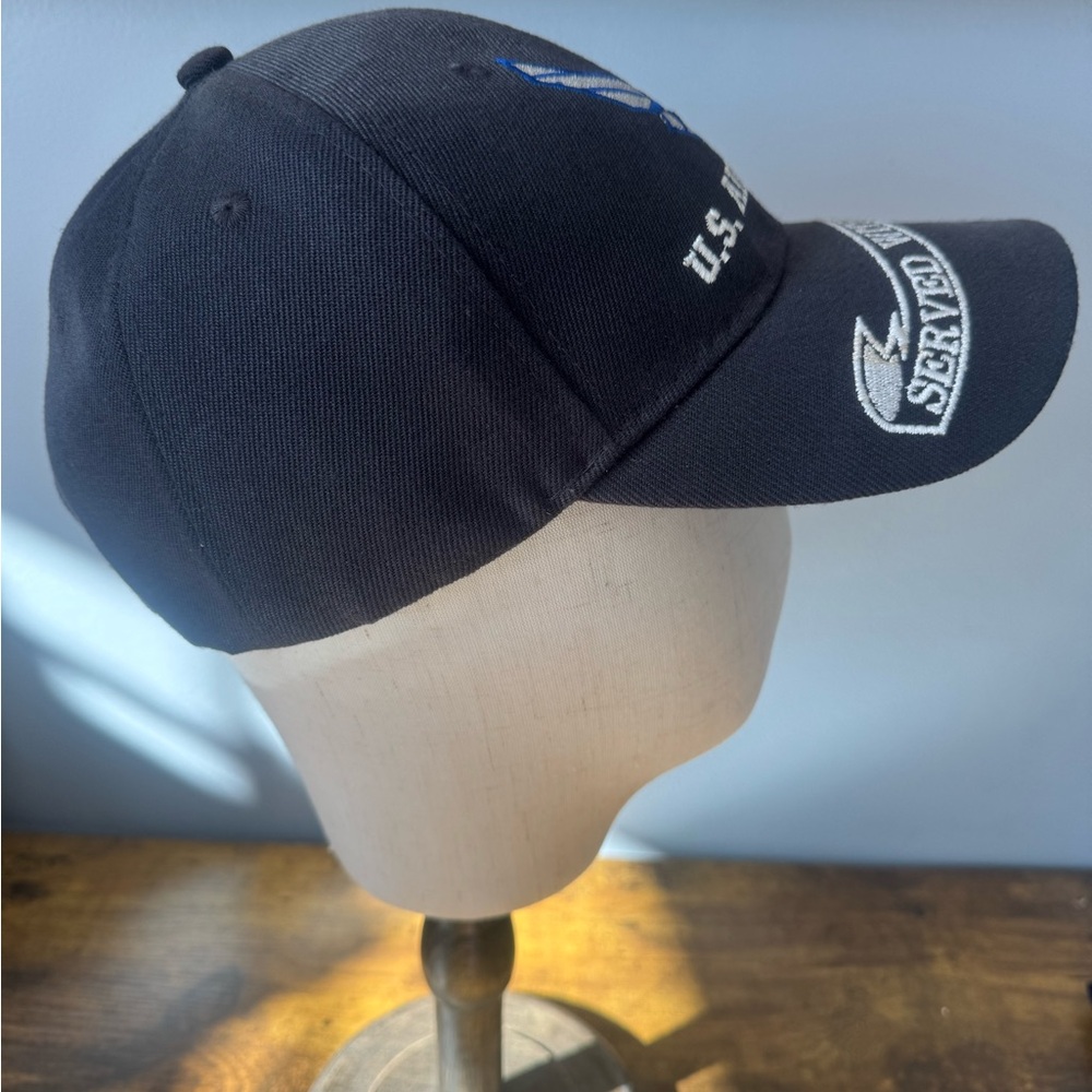 U.S. Air Force Served With Pride Hat Black Adjustable Military Cap USAF - Picture 5 of 9